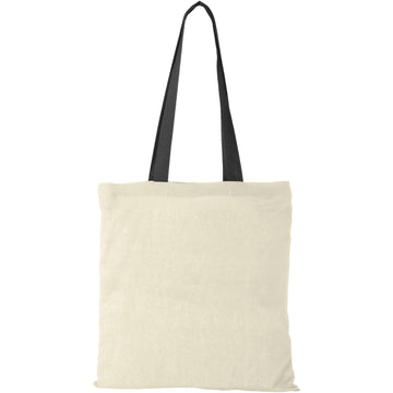 Shopper in cotone 100 g/m² con manici colorati Nevada - 7L