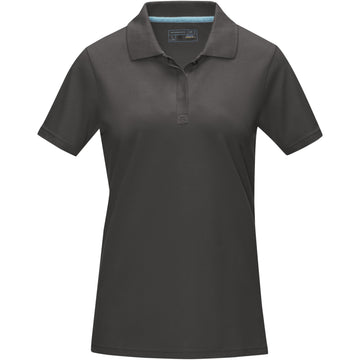 Polo Graphite a manica corta da donna in tessuto organico certificato GOTS