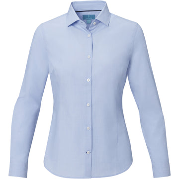 Camicia a maniche lunghe da donna in tessuto biologico certificato GOTS Cuprite