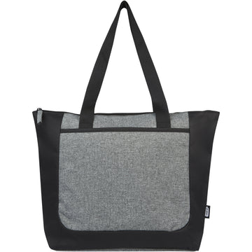 Tote bag bicolore con zip in materiale riciclato certificato GRS Reclaim 15L