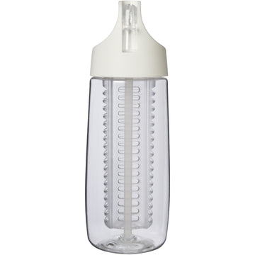 Borraccia sportiva in plastica riciclata da 700 ml con coperchio a scatto e infusore HydroFruit